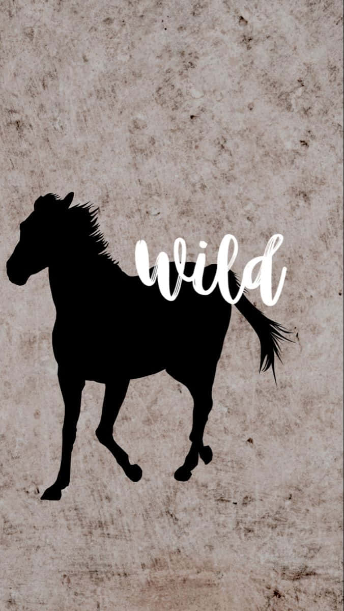 Wild Horse Silhouette Art Wallpaper