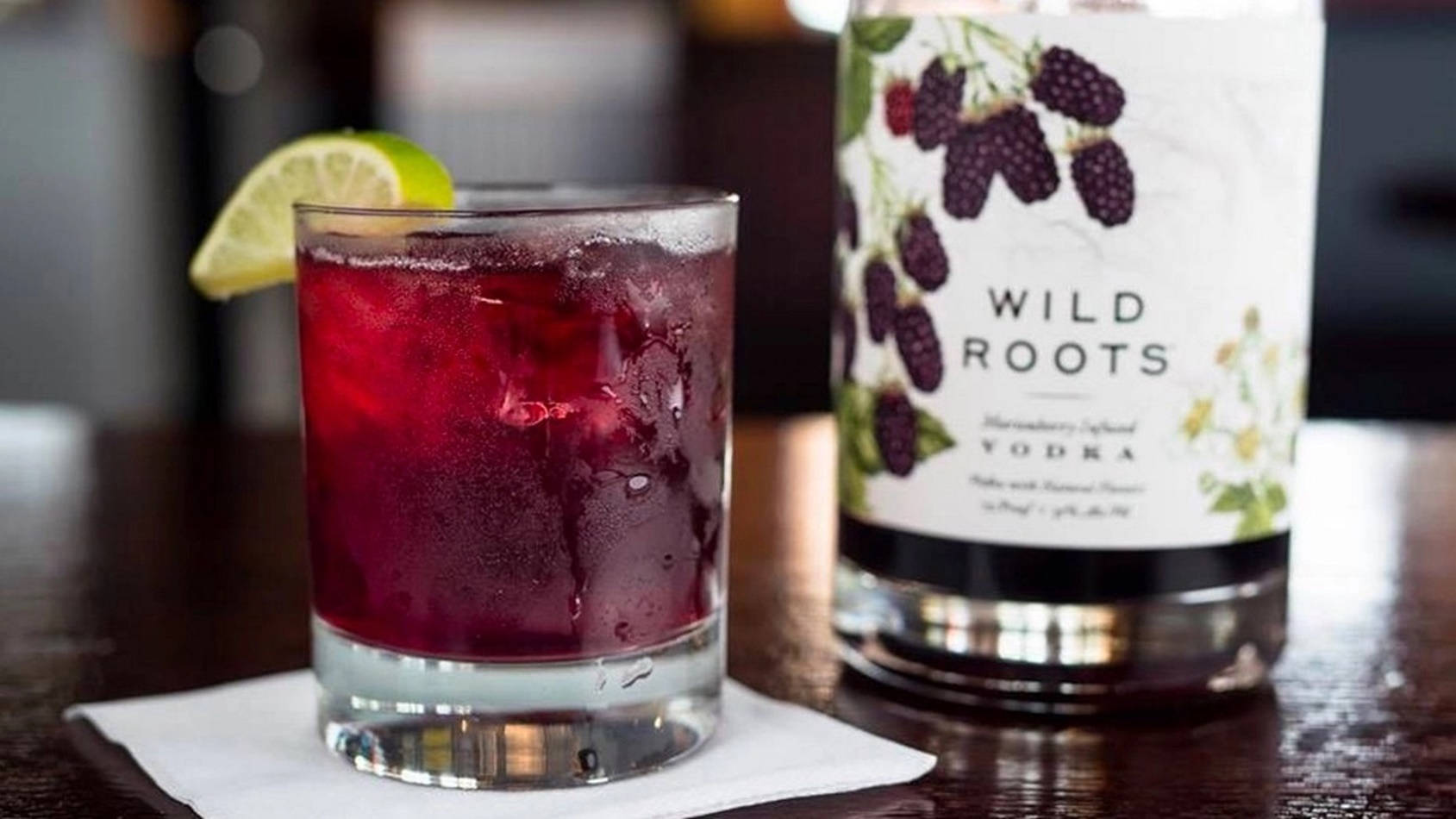 Wild Roots Huckleberry Vodka Lime Cocktail Wallpaper