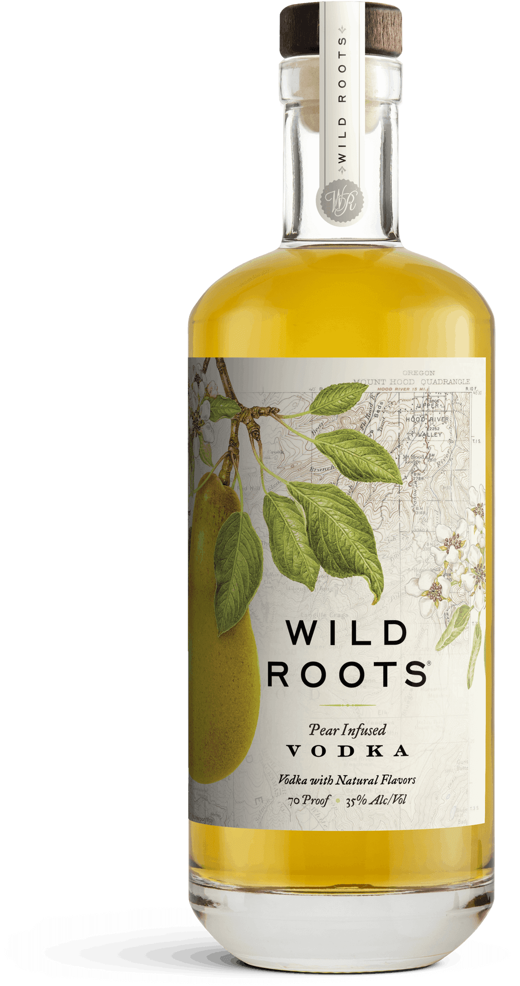 Wild Roots Pear Infused Vodka Bottle PNG