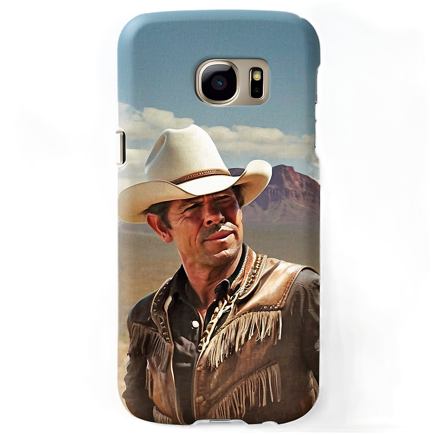 Wild West Cowboy Phone Time Case Png 06122024 PNG