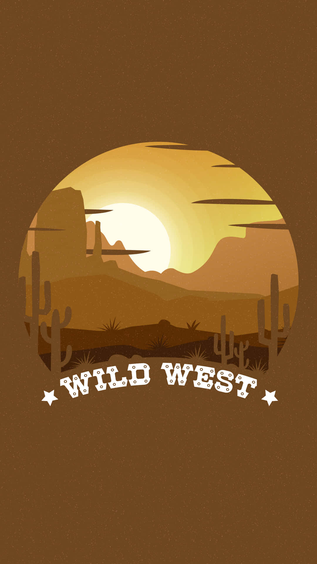 Grafik Matahari Terbenam Wild West Wallpaper