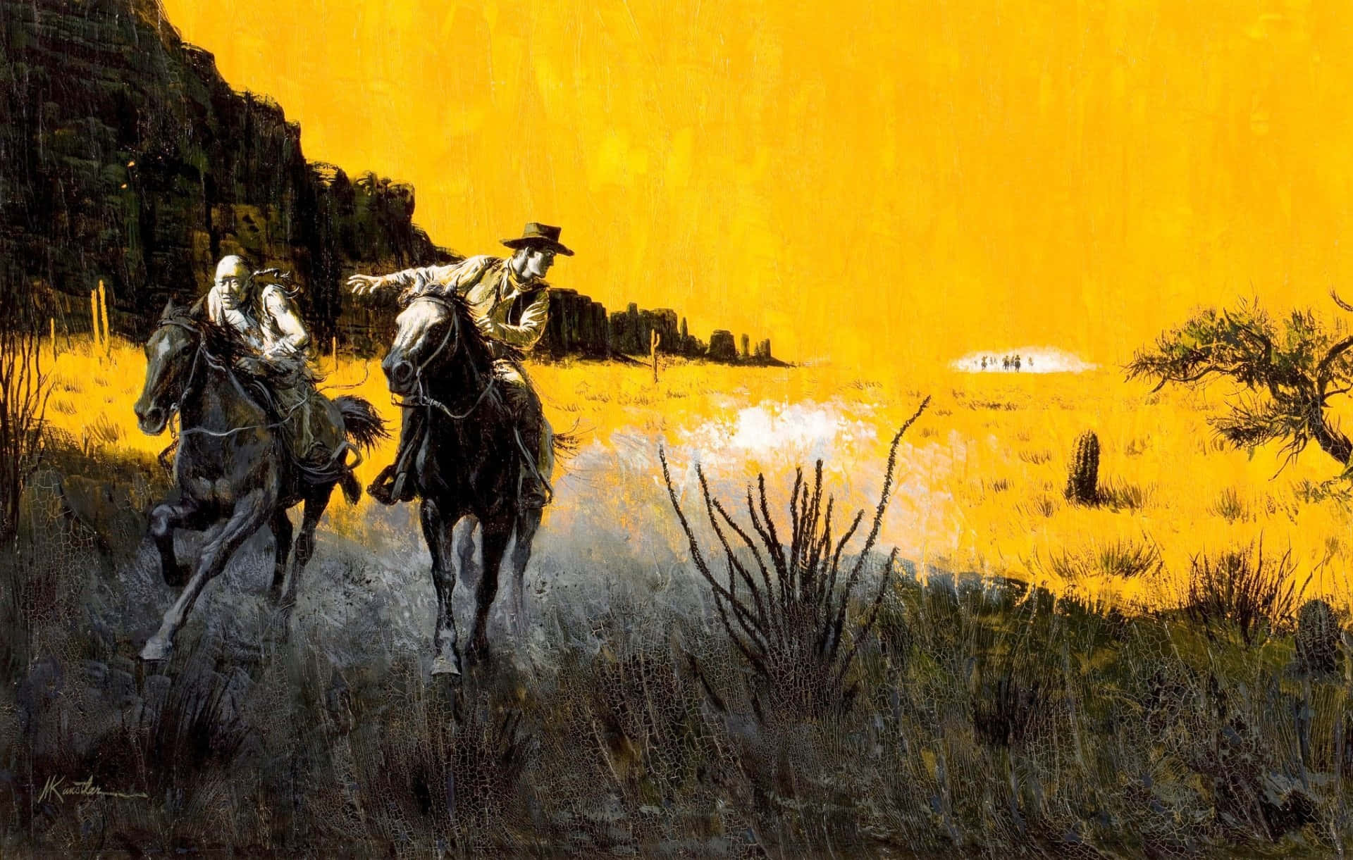 Wild West Cowboys Wallpaper