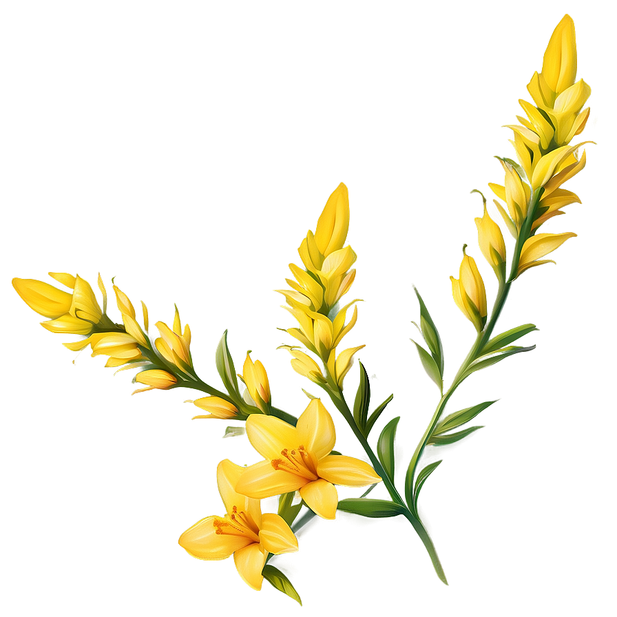 Wild Yellow Flowers Png 06122024 PNG