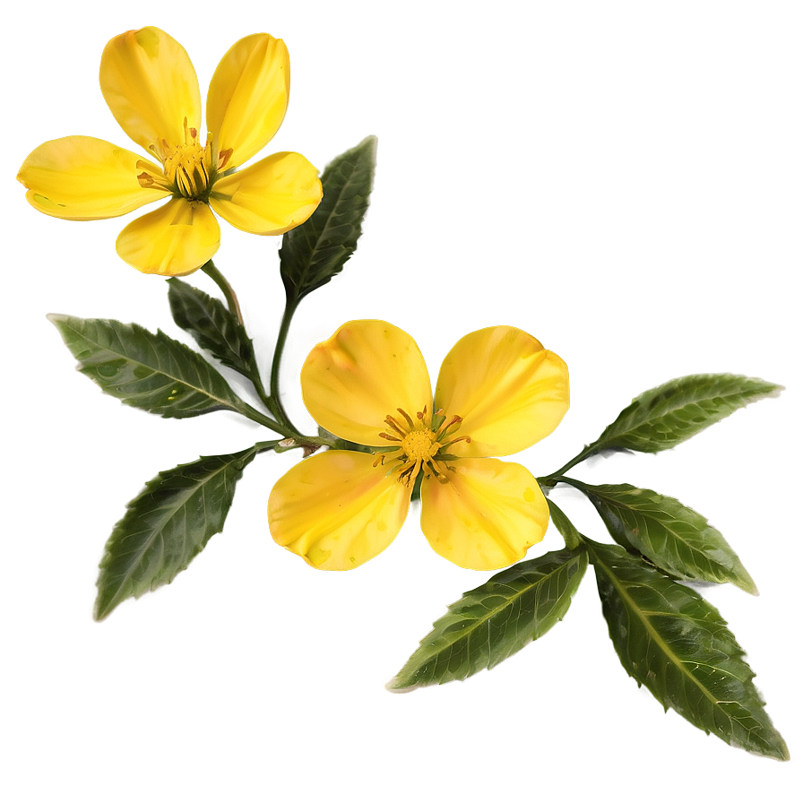 Wild Yellow Flowers Png 06122024 PNG