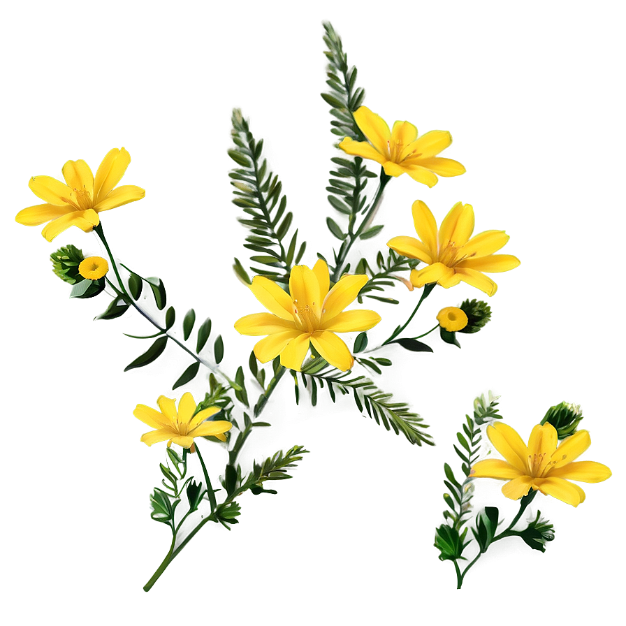 Wild Yellow Flowers Png Qyi PNG