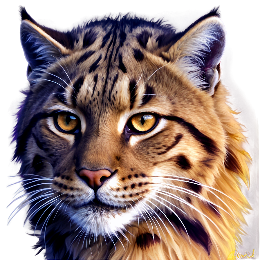 Wildcat Digital Painting Png Nwu PNG