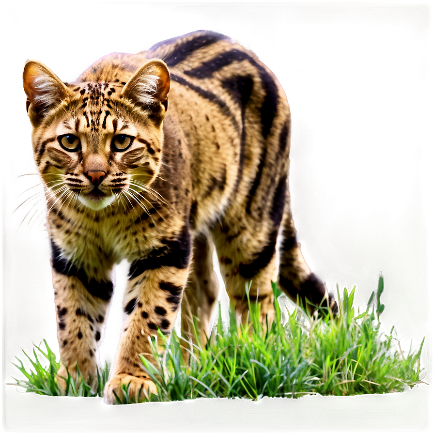 Wildcat In Grassland Png Xxt17 PNG