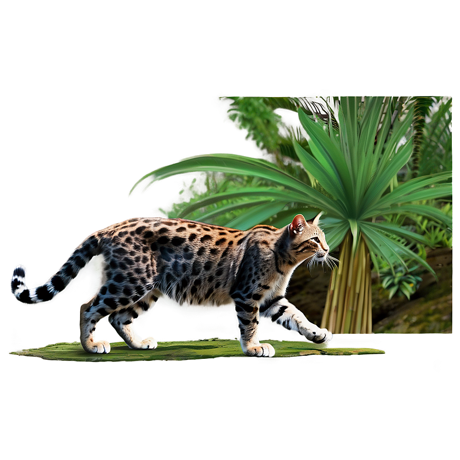 Wildcat In Jungle Scene Png Tbt PNG