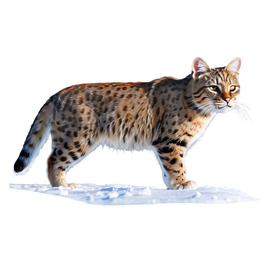 Wildcat In Snow Png Kpm PNG