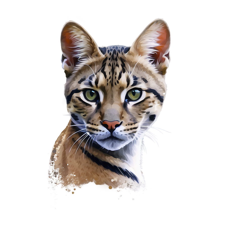 Wildcat In Watercolor Png 78 PNG