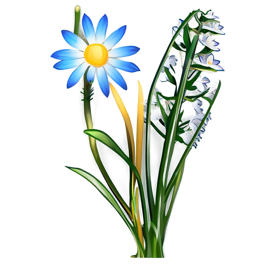 Wildflower And Grass Png 04292024 PNG