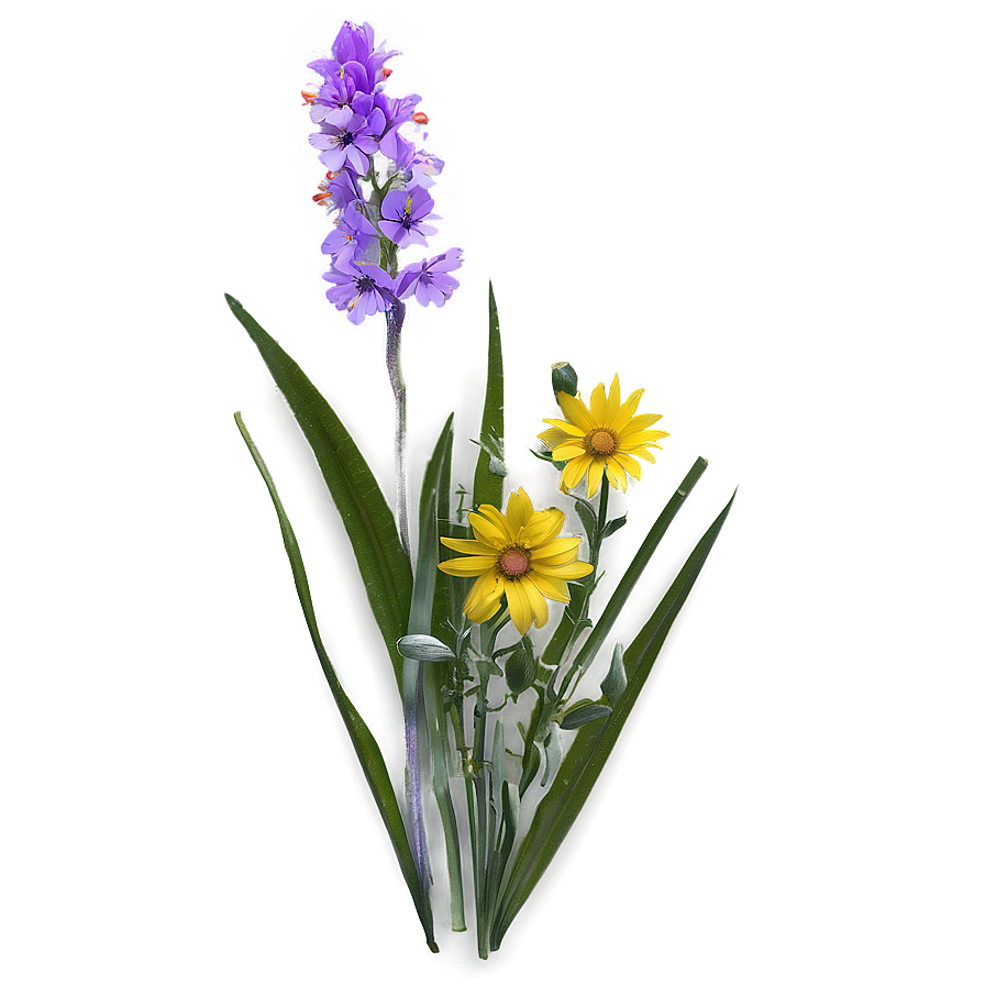 Wildflower Bouquet Closeup Png Idi PNG