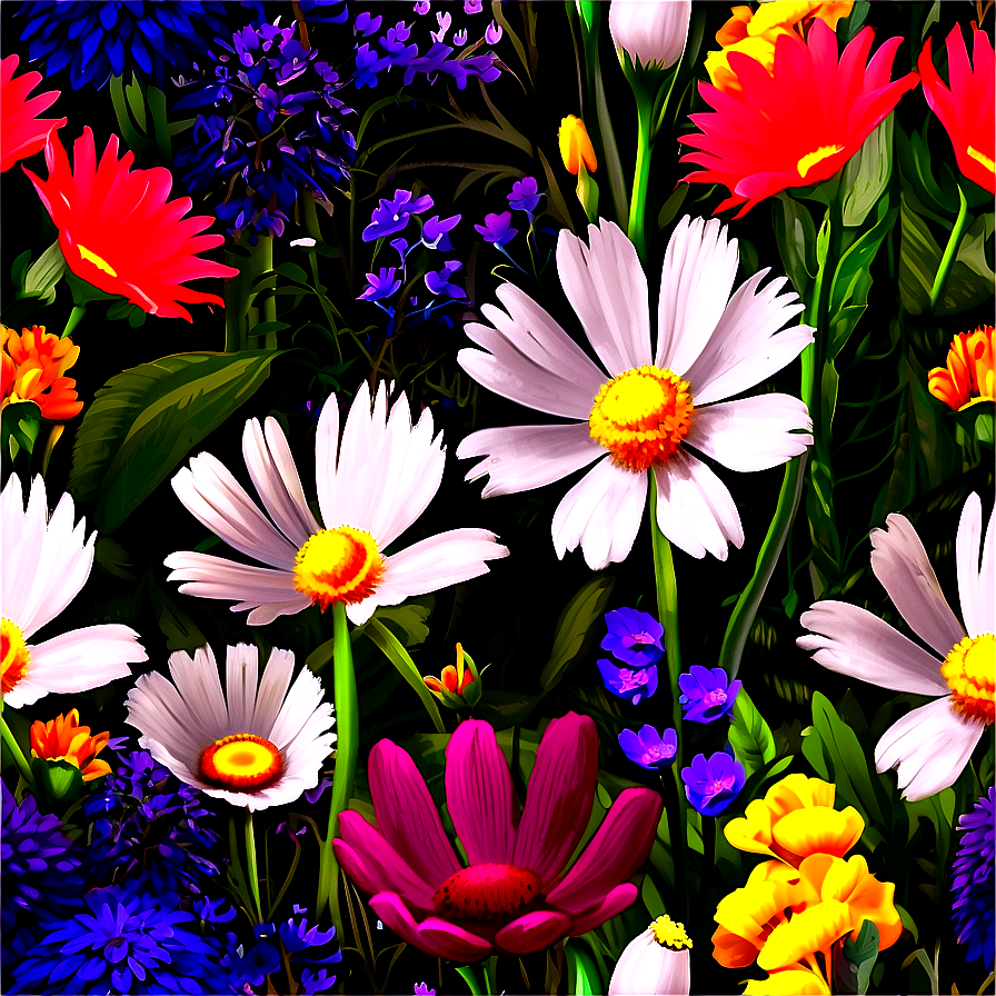 Wildflower Garden Delight Png Dxv PNG