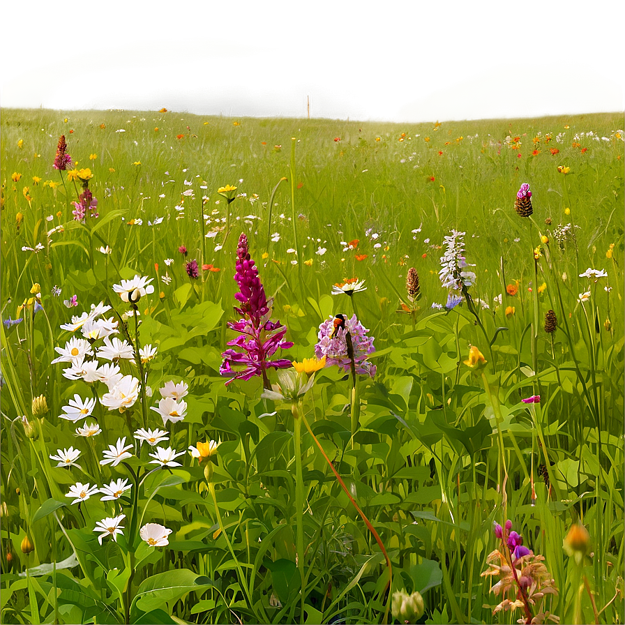 Wildflower Meadow Panoramic Png 06202024 PNG