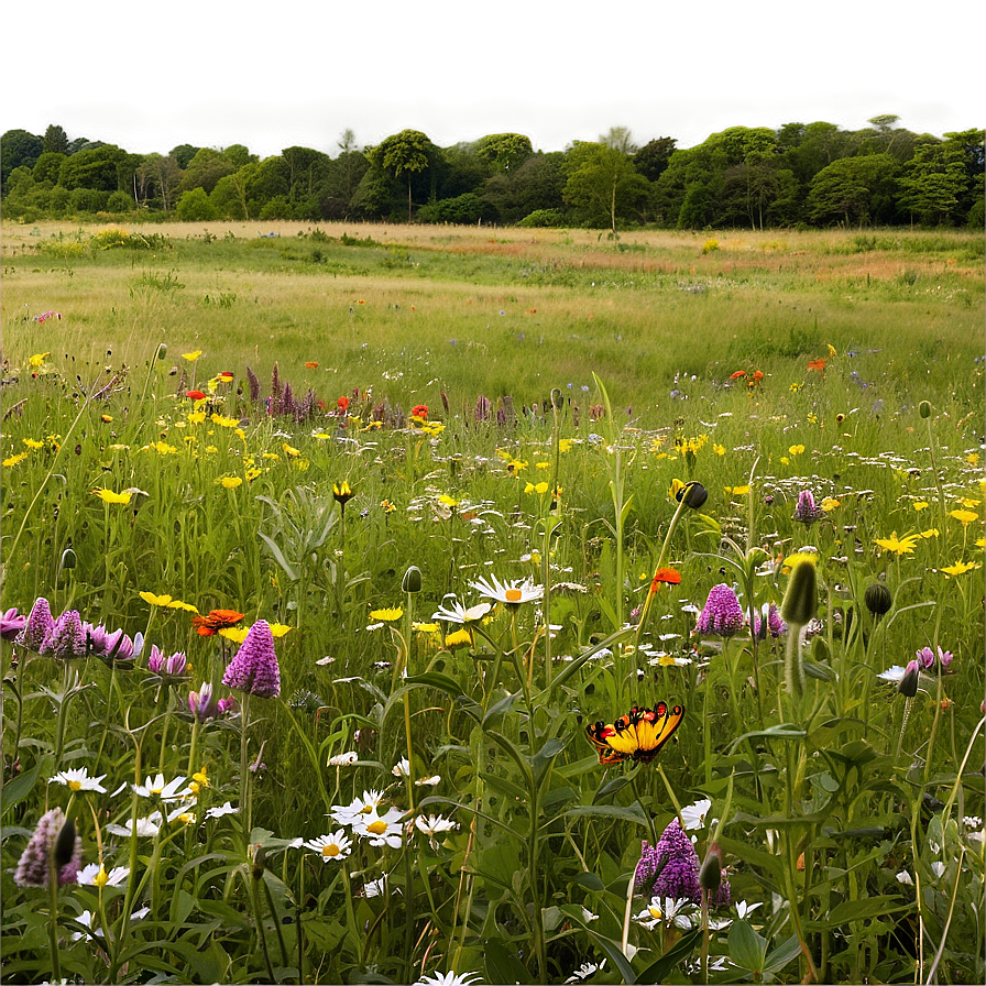 Wildflower Meadow Panoramic Png 54 PNG