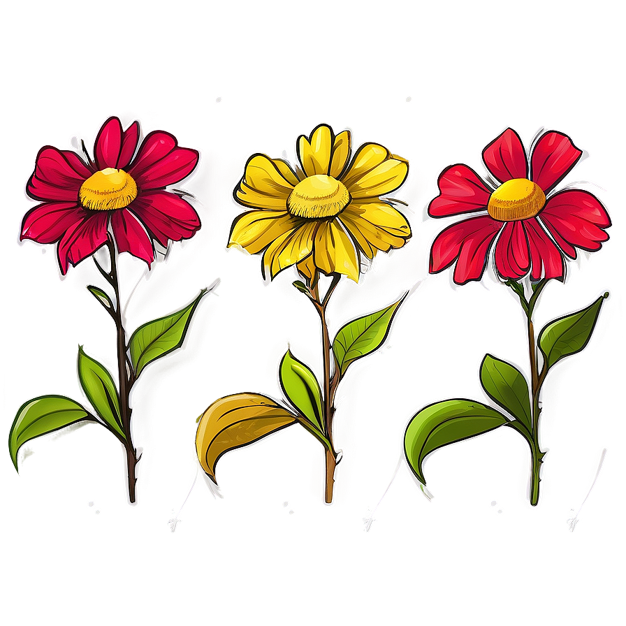 Wildflower Sketch Pattern Png Can79 PNG