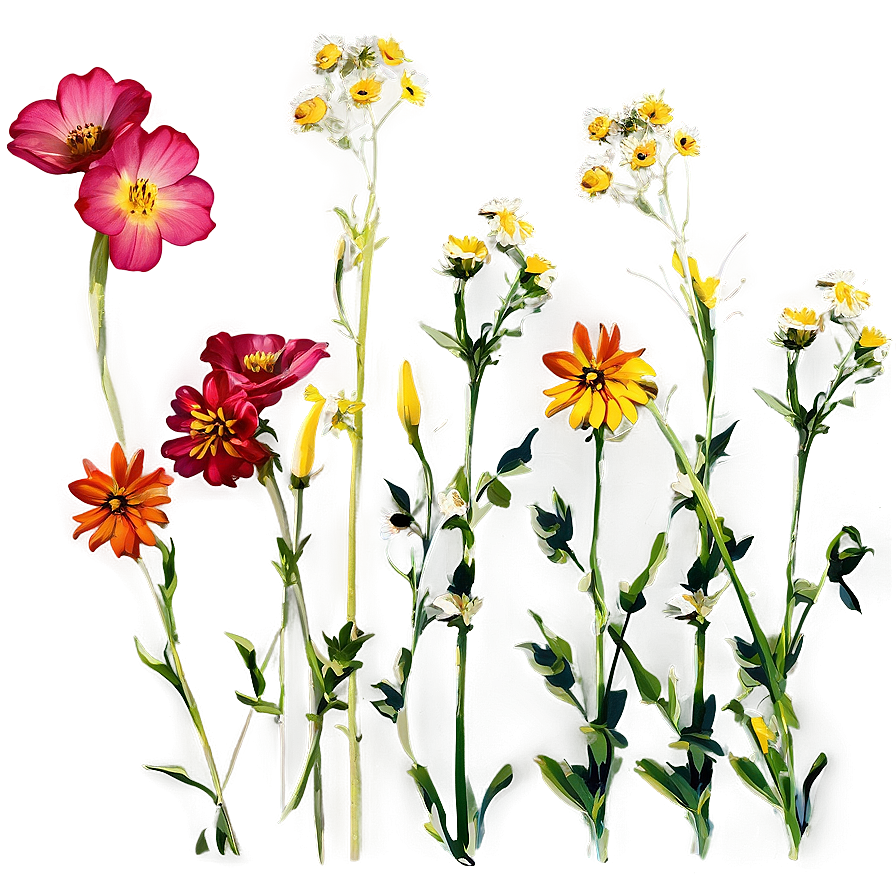 Wildflowers Against Blue Sky Png Hnq24 PNG