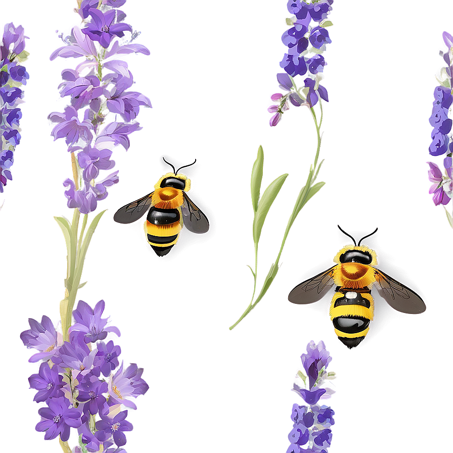 Wildflowers And Bees Png 06202024 PNG