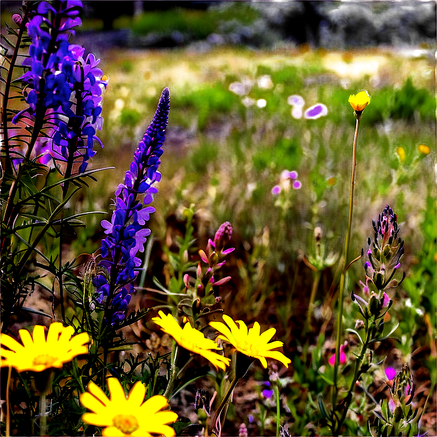 Wildflowers By The Roadside Png Aqg PNG