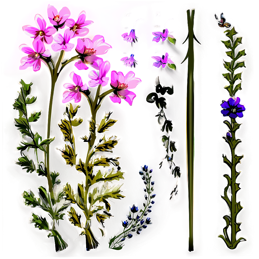 Wildflowers In Detail Png Wnw PNG