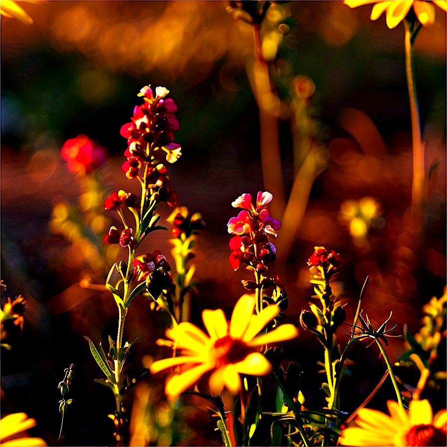 Wildflowers In Golden Hour Png 26 PNG