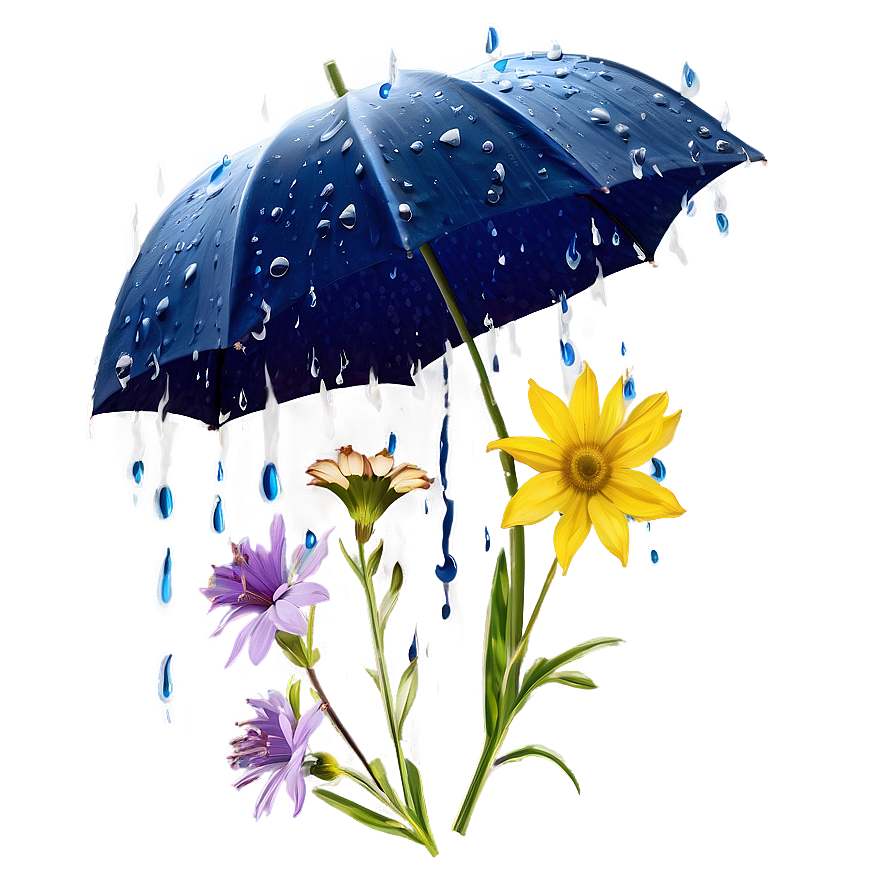 Wildflowers In The Rain Png 06202024 PNG