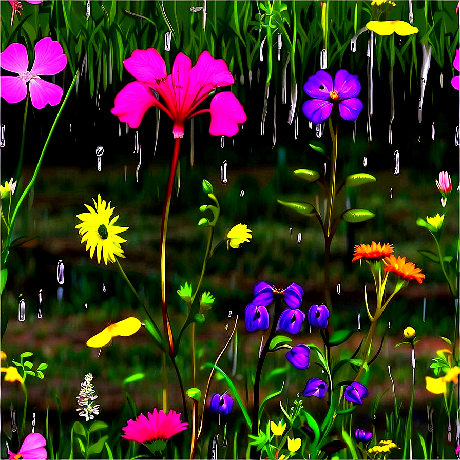 Wildflowers In The Rain Png 70 PNG