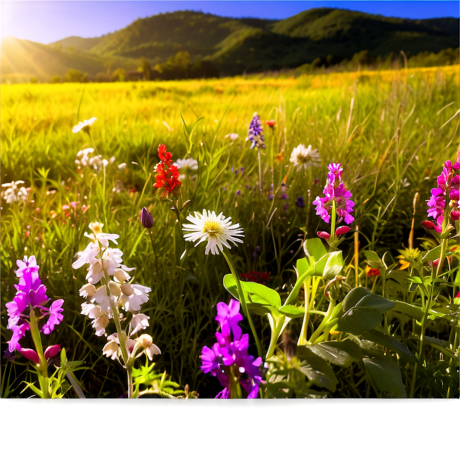 Wildflowers Under Sunshine Png 35 PNG