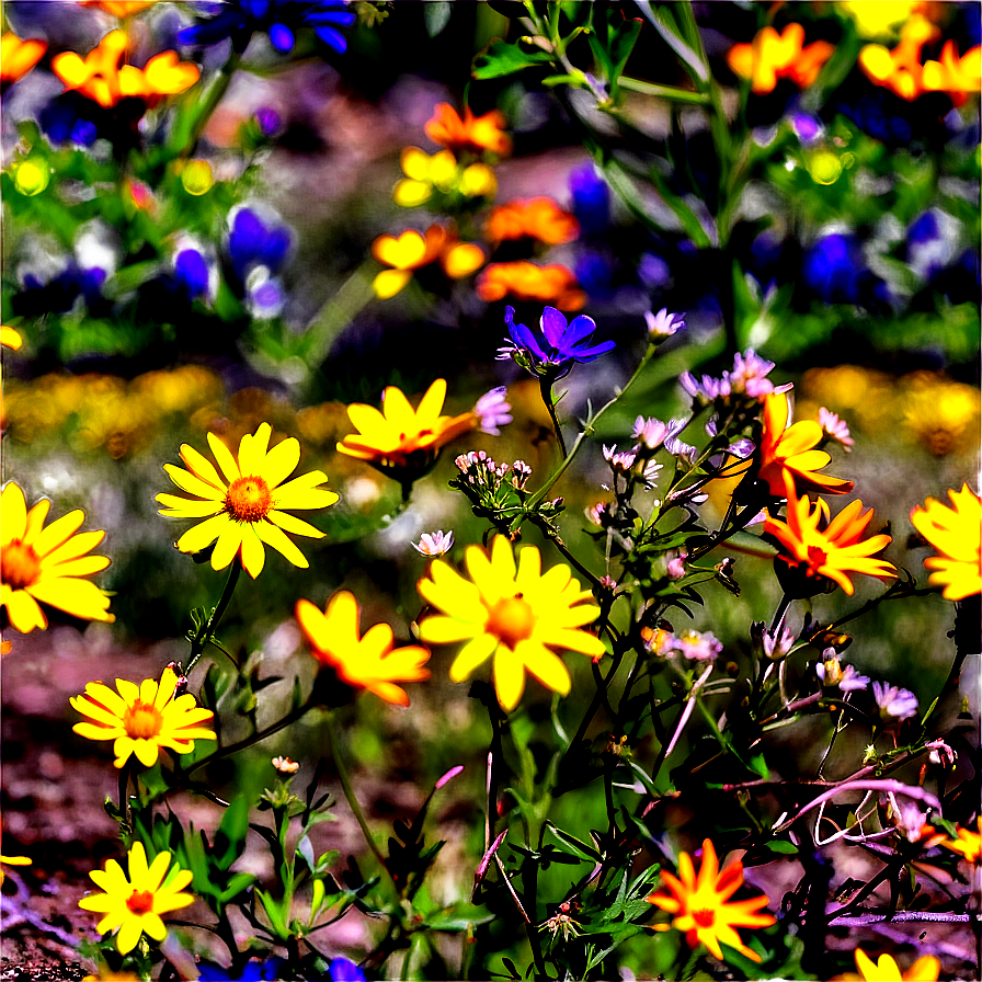 Wildflowers Under Sunshine Png Sty40 PNG