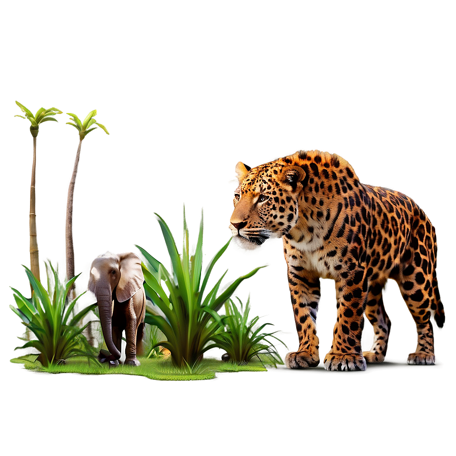 Download Wildlife Safari Scene Png Apy93 | Wallpapers.com