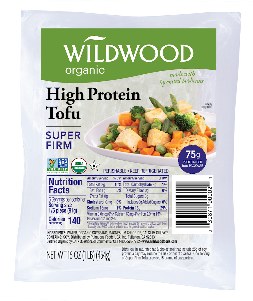 Wildwood Organic High Protein Super Firm Tofu Package PNG