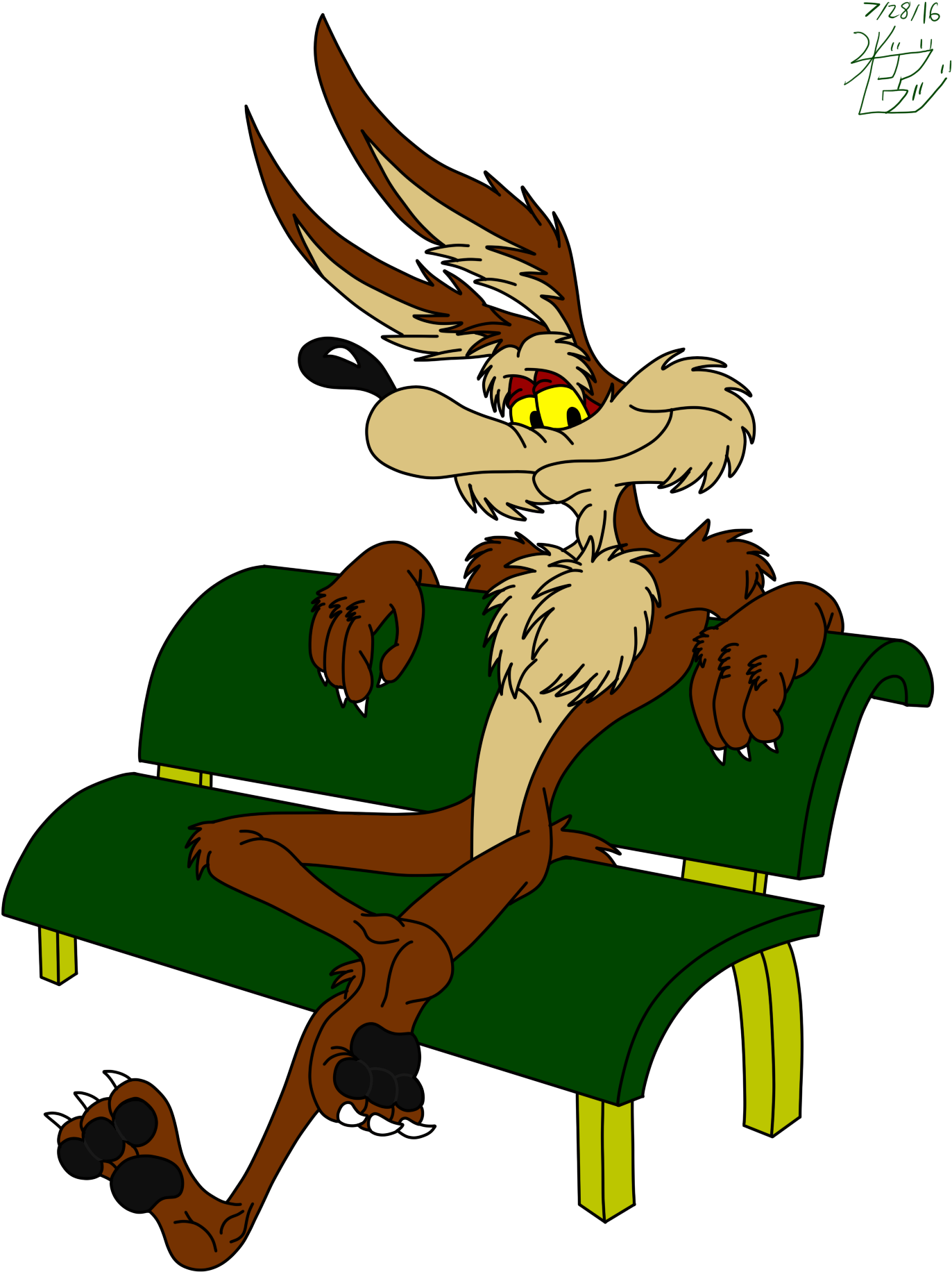 Wile_ E_ Coyote_ Relaxing_ On_ Sofa PNG