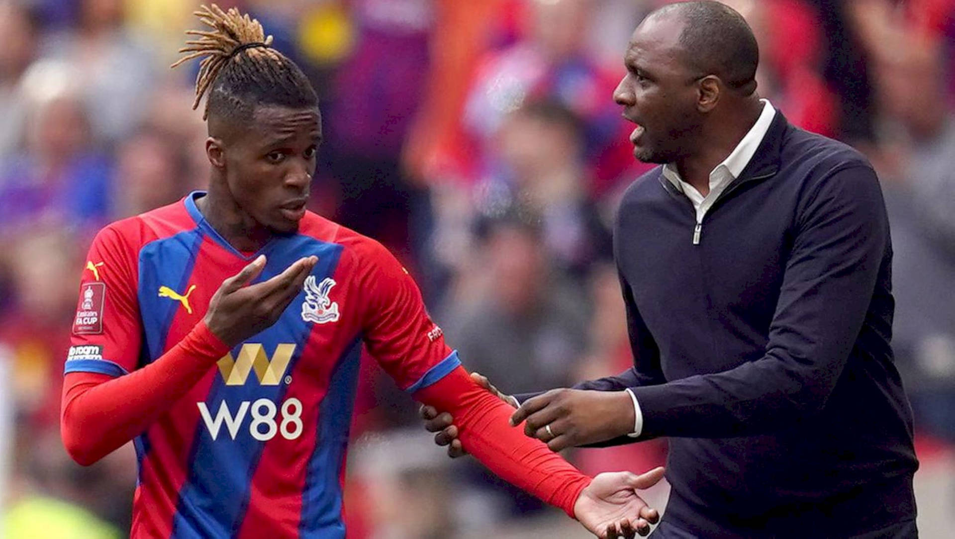 Wilfried Zaha With Football Manager Wallpaper