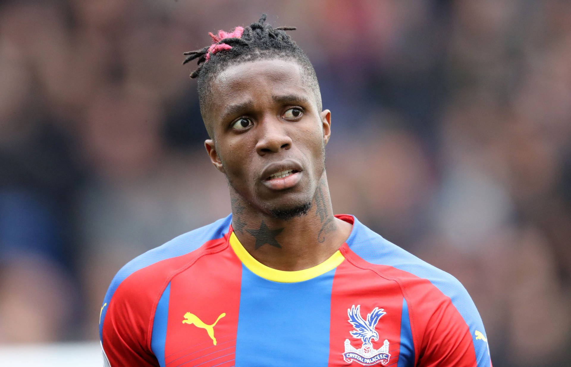 Wilfried Zaha With Pink In Hair Wallpaper