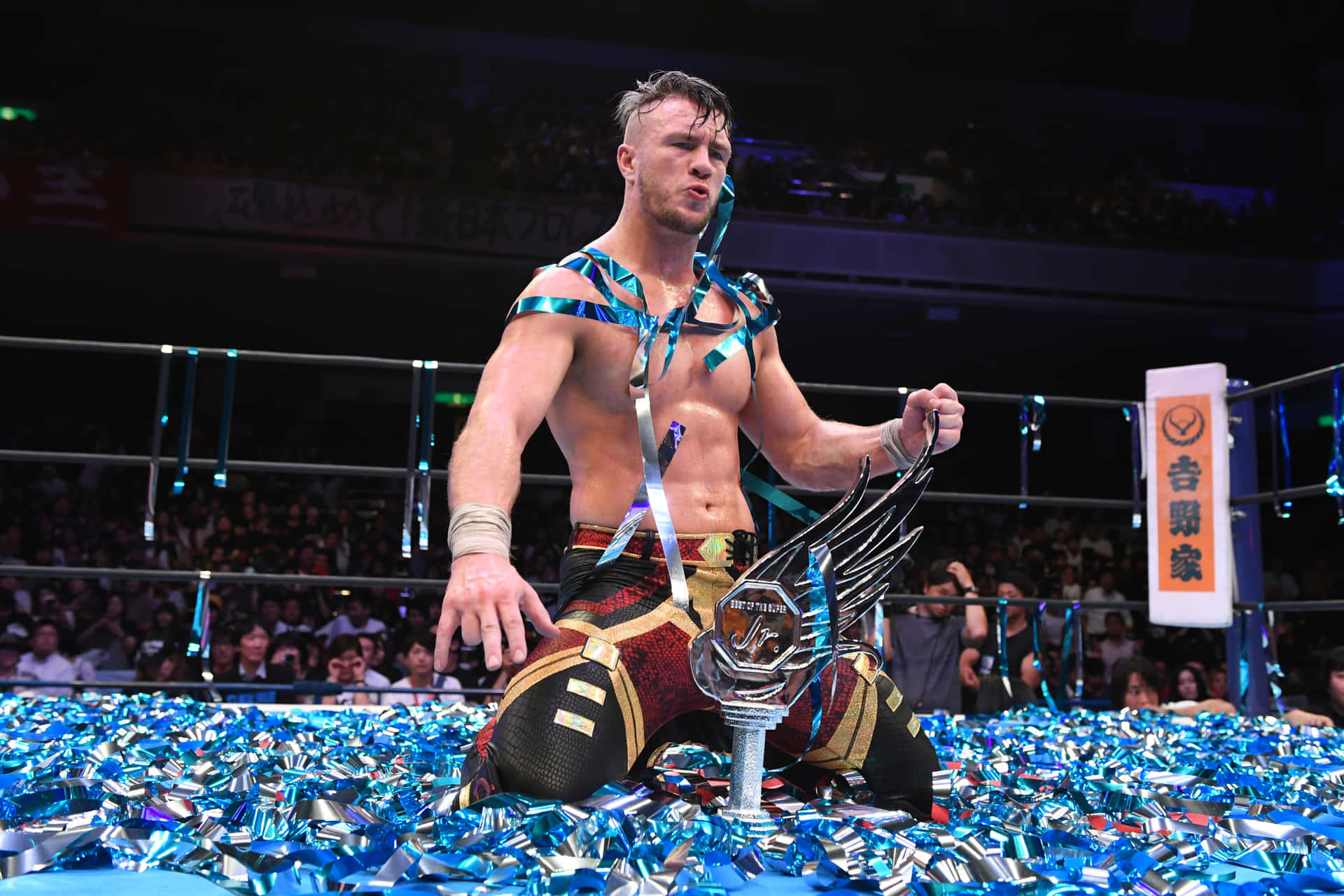 Will Ospreay In Victory Wallpaper