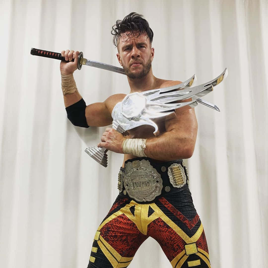Will Ospreay With Sword Wallpaper