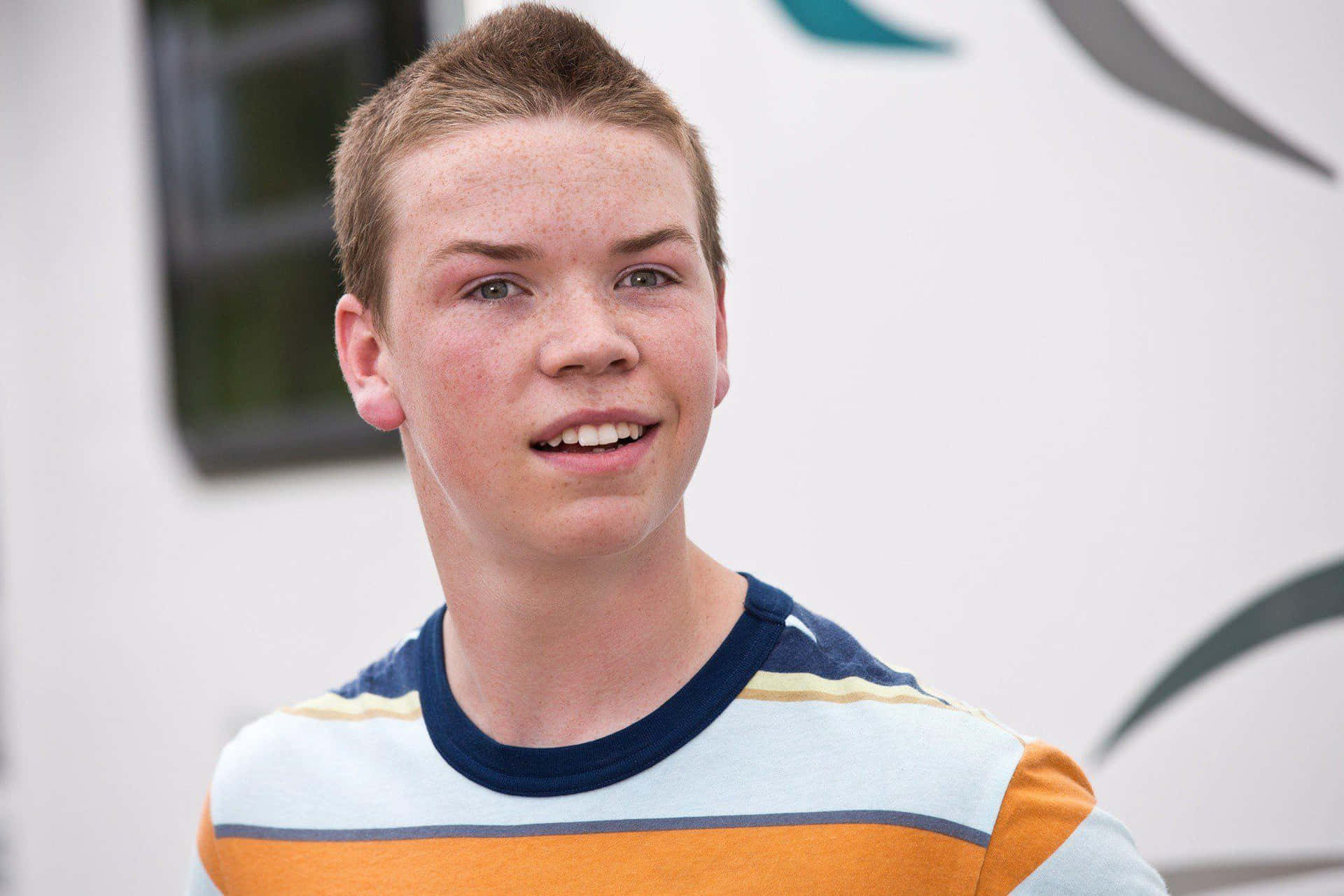 Will Poulter Smiling Portrait Wallpaper