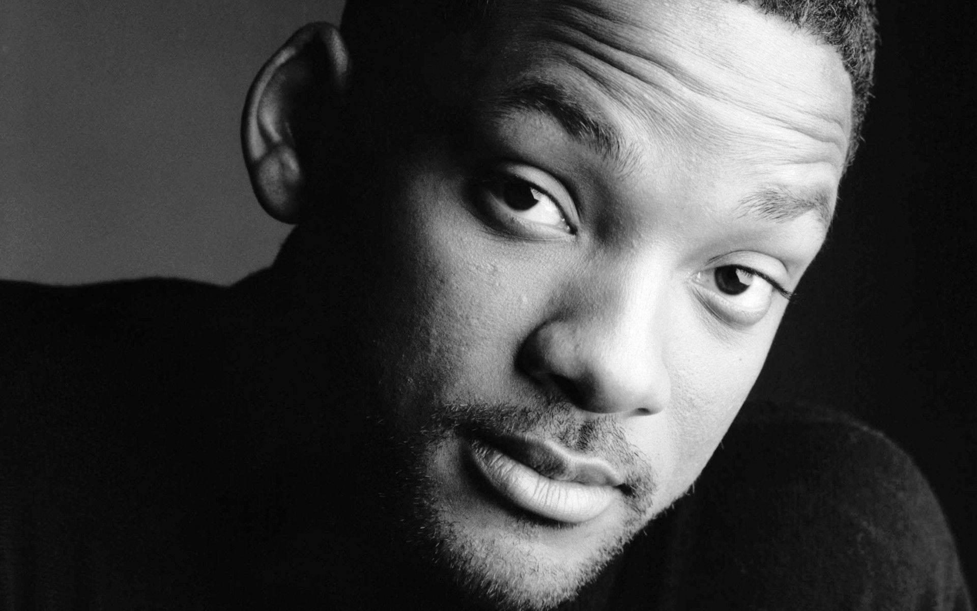 Will Smith Grayscale Close-up