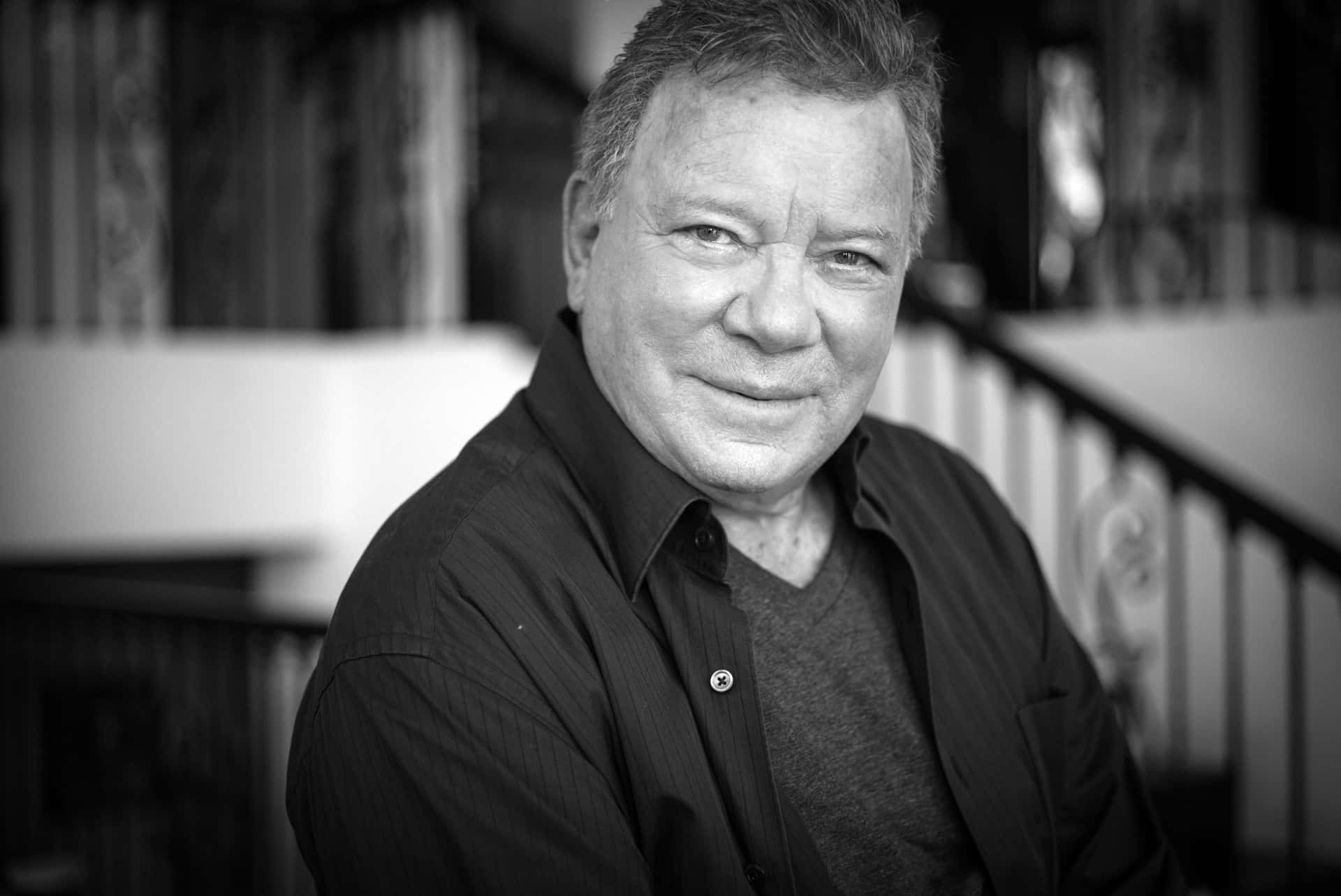 Legendary Hollywood actor, William Shatner posing for a professional portrait session. Wallpaper