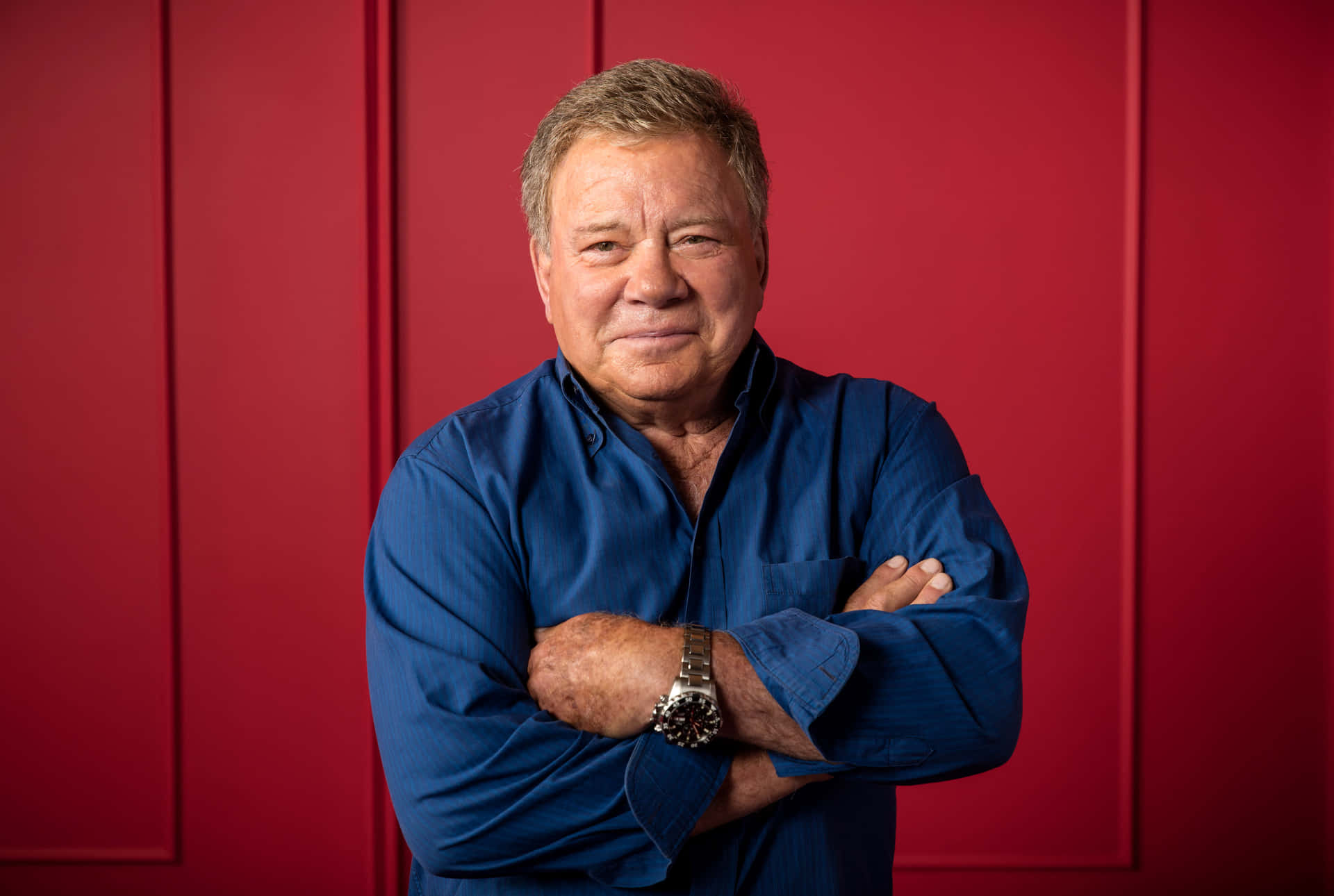 Legendary William Shatner striking a pose Wallpaper