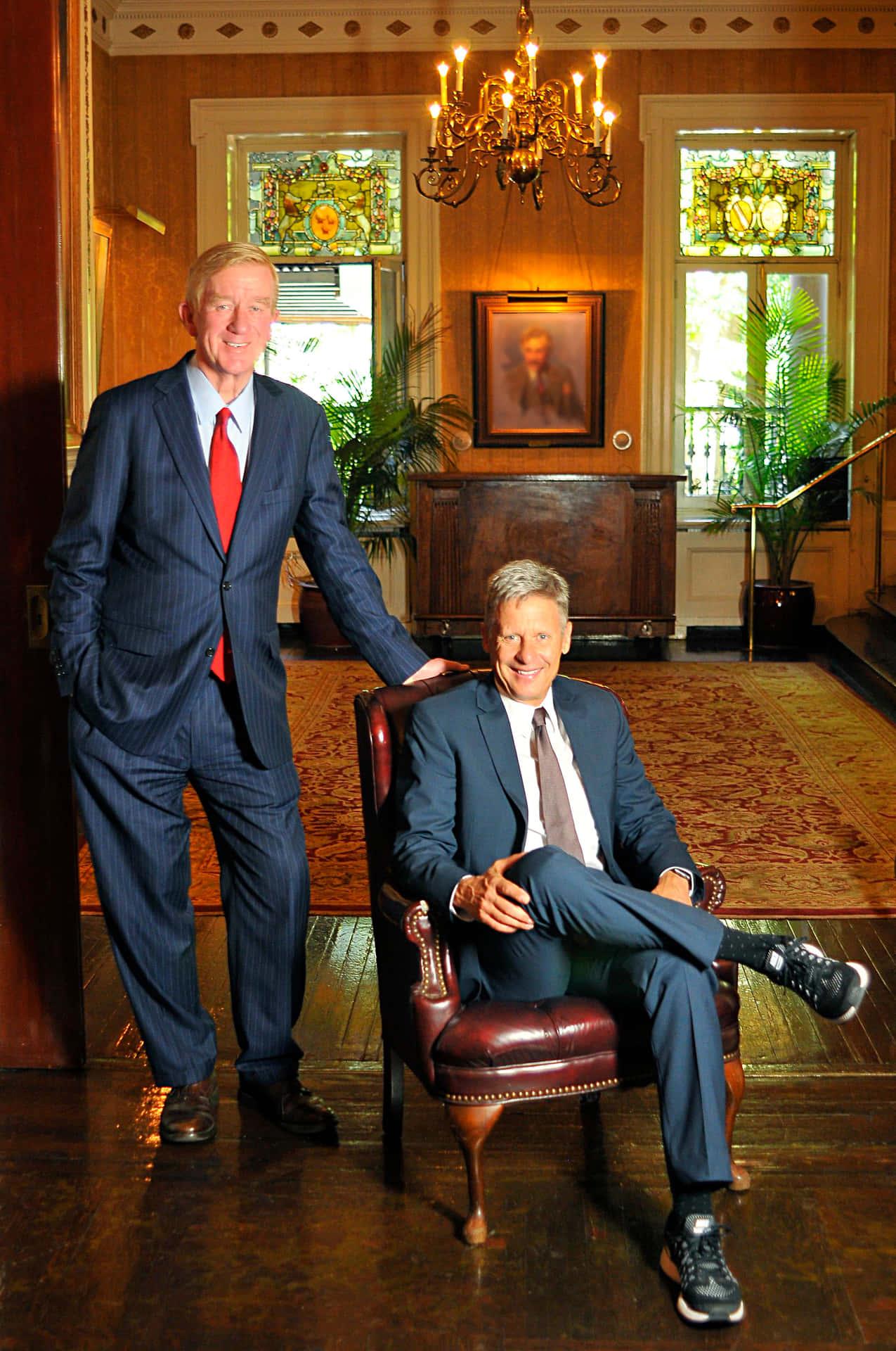 Williamweld Och Gary Johnson (could Be A Suitable Wallpaper If You Are A Fan Of These Political Figures) Wallpaper