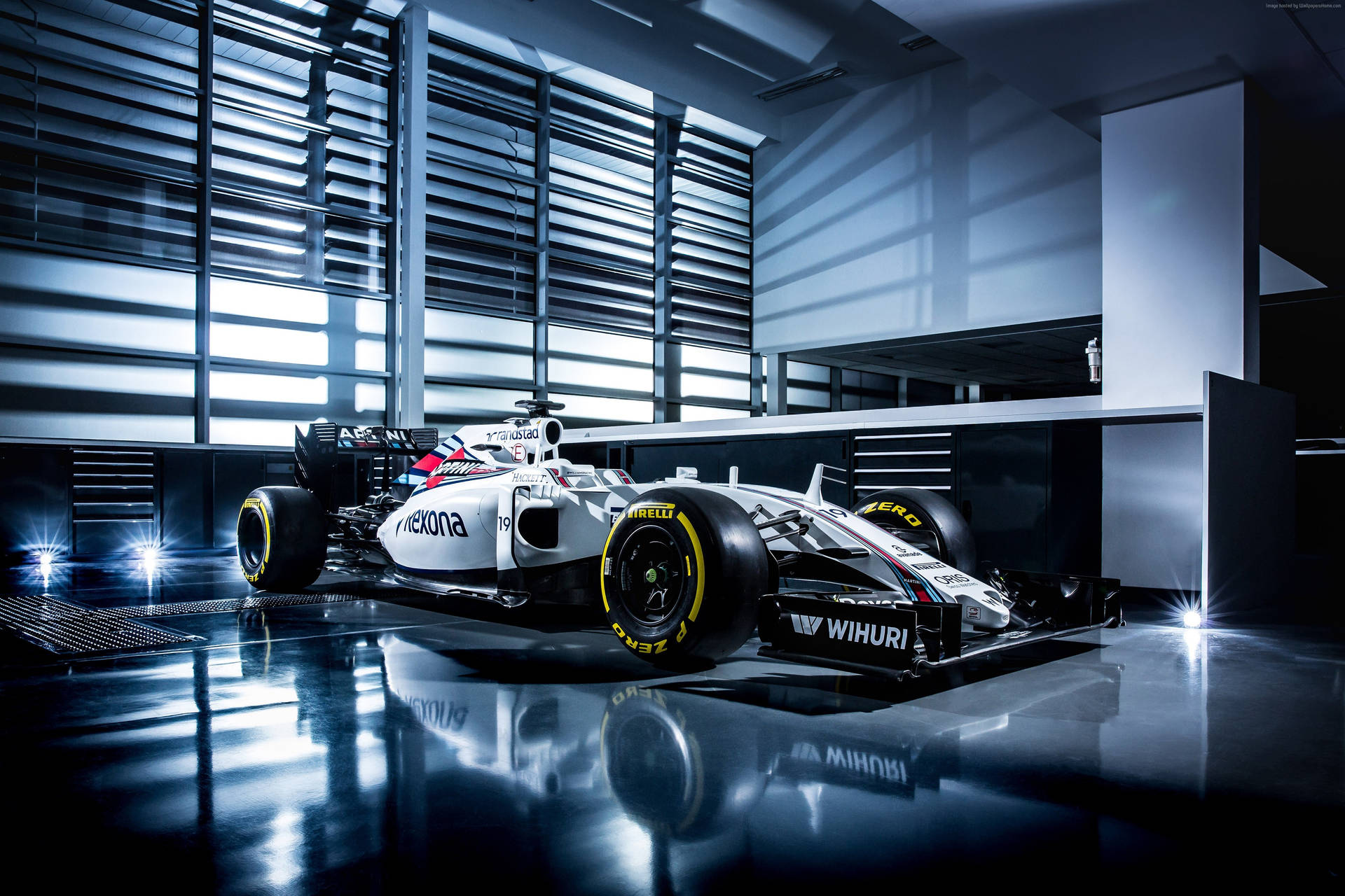 Williams Car In Large Garage Wallpaper