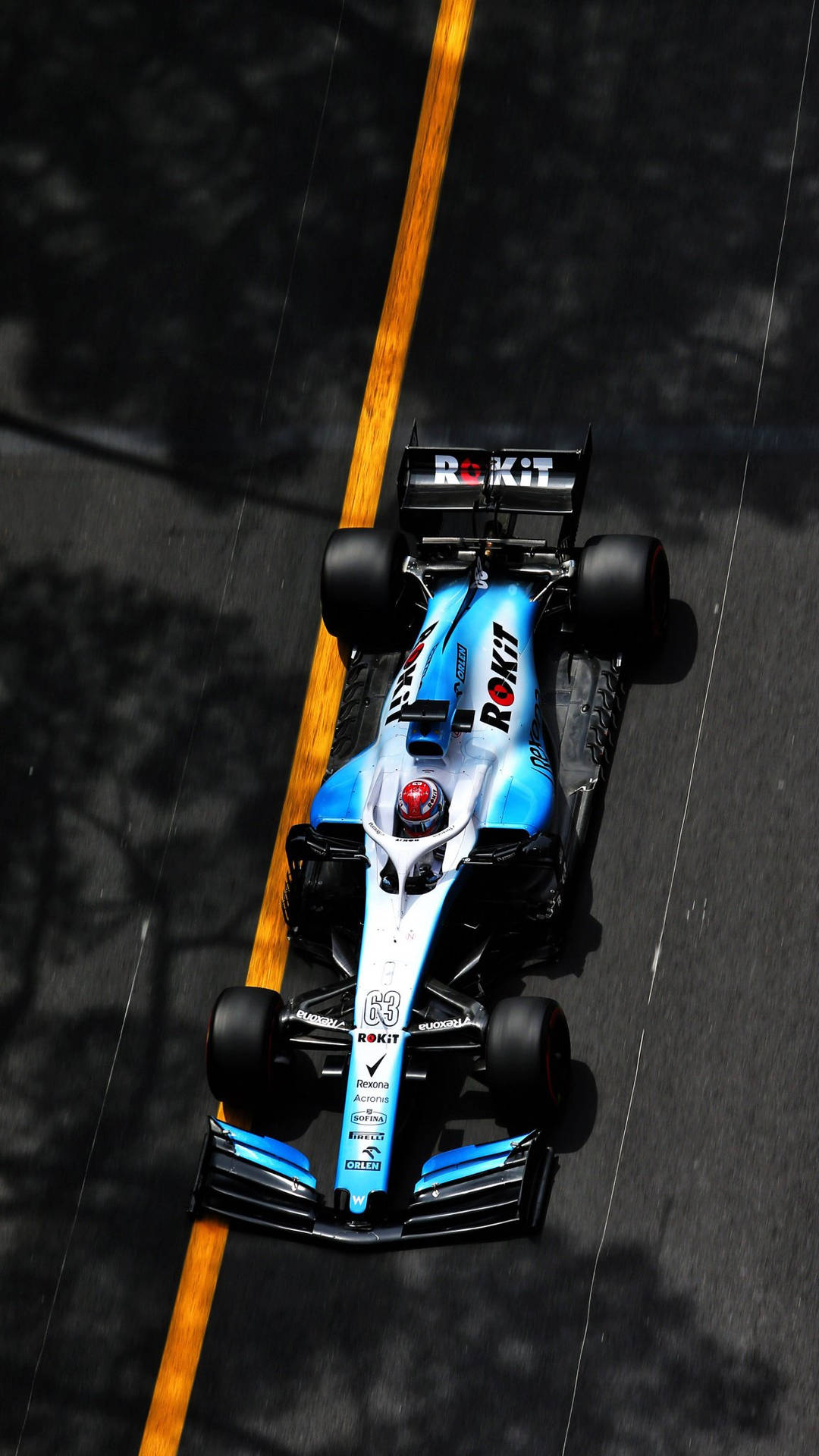 Williams Car In Middle Of Road Wallpaper