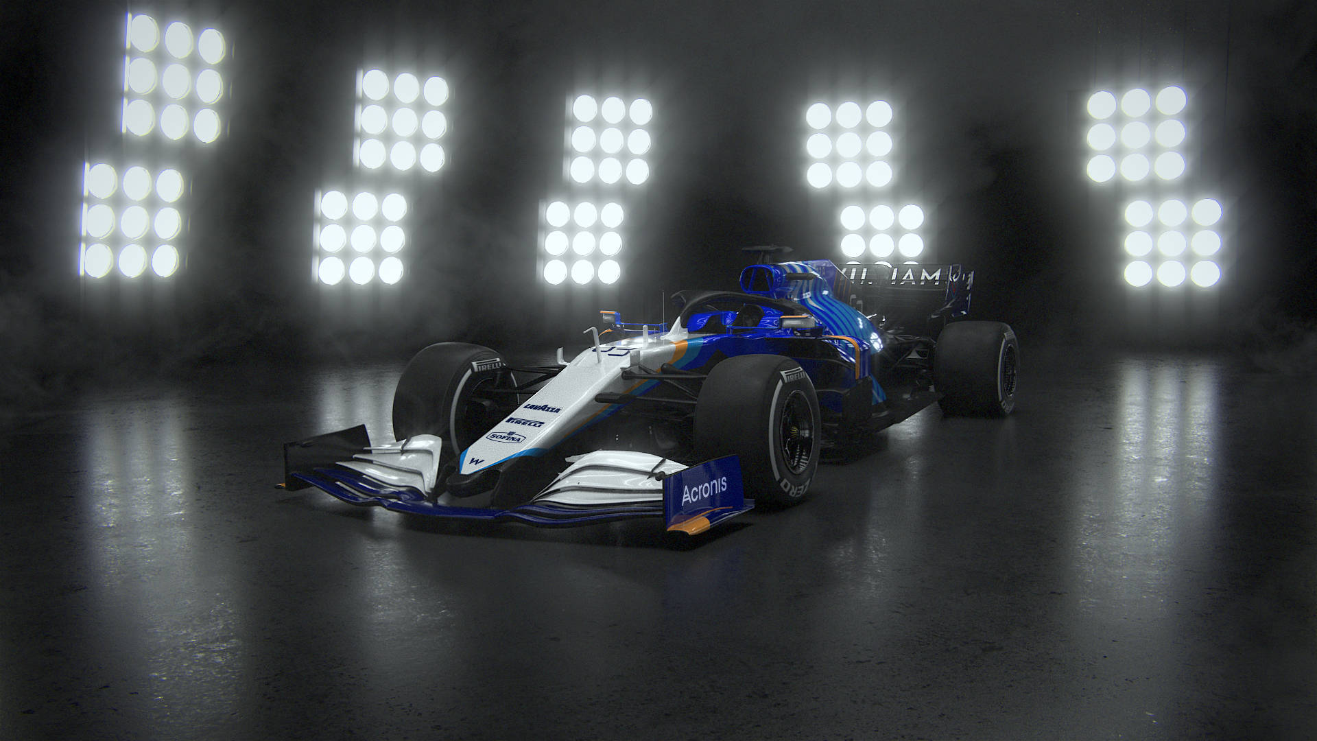 Williams Car Surrounded By Stage Lights Wallpaper