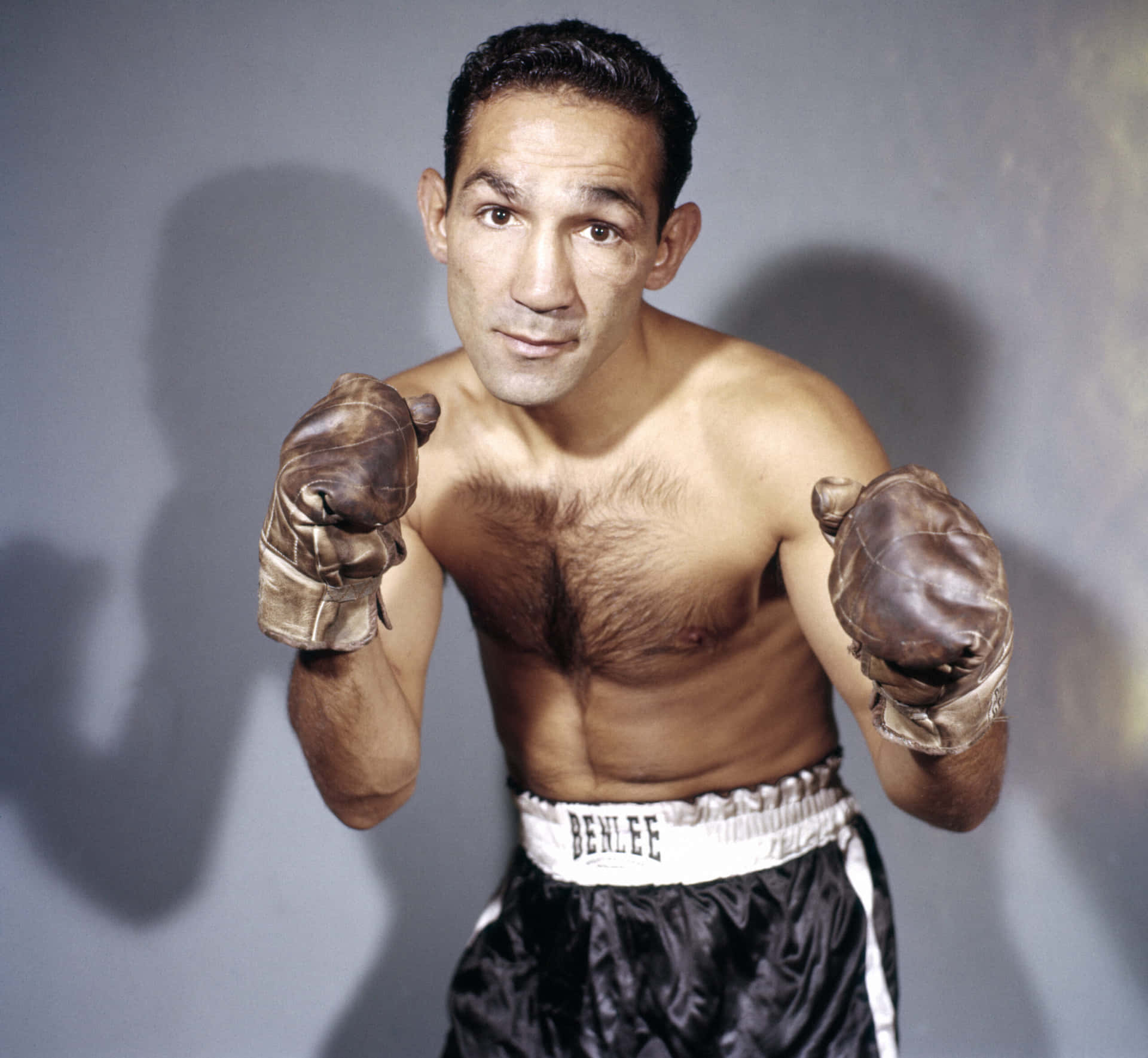 Willie Pep With Boxing Gloves Wallpaper