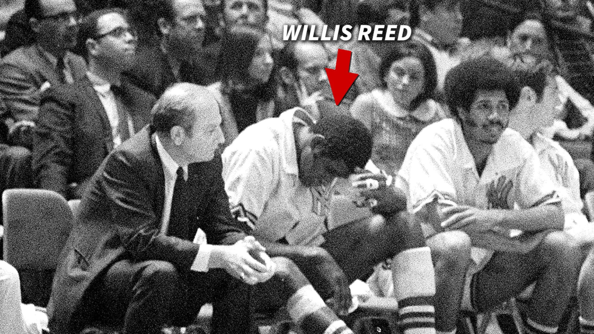 Willis Reed Sits On Bench With Coach Red Holzman Wallpaper