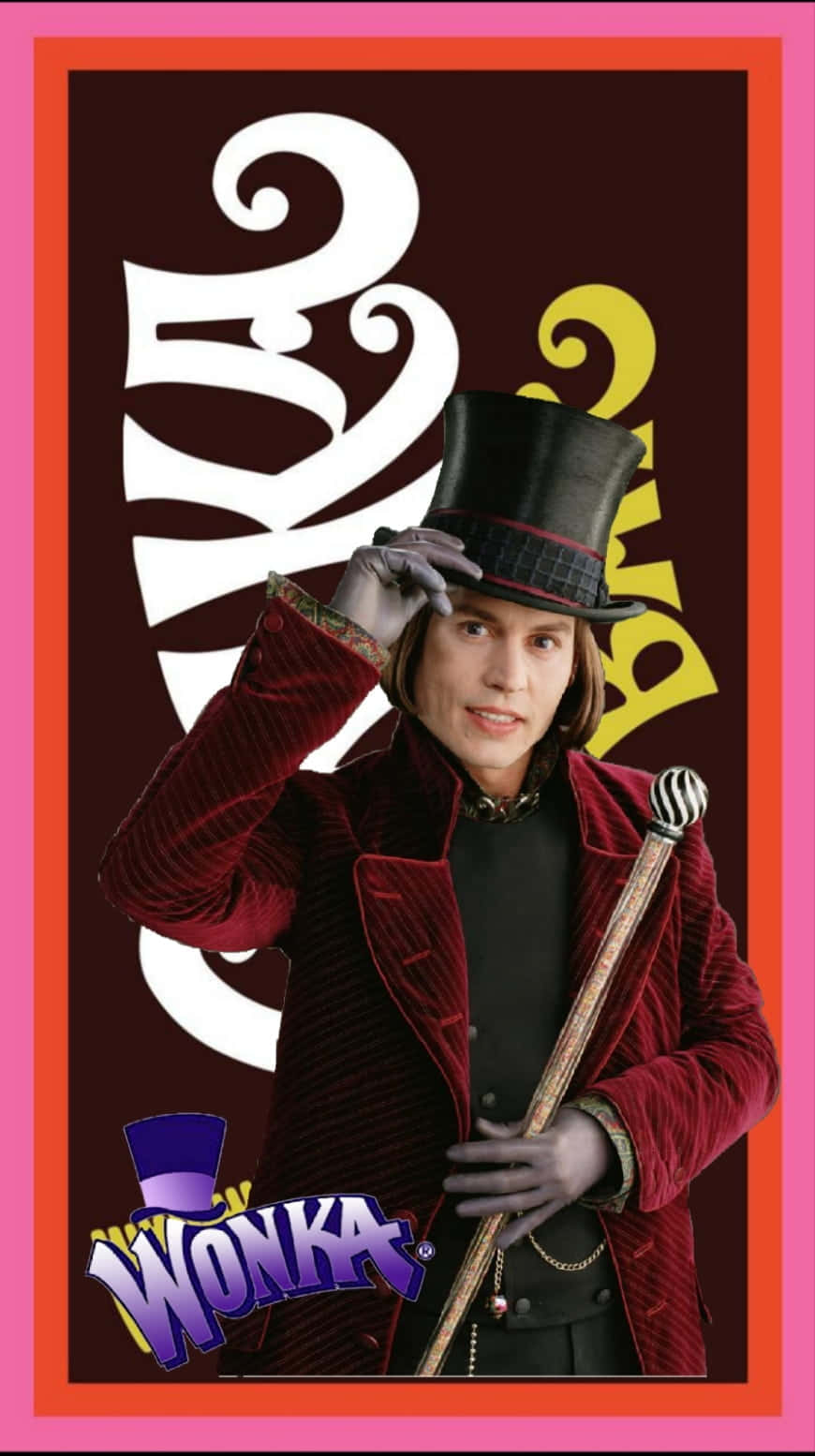 Willy Wonka Character Pose Wallpaper