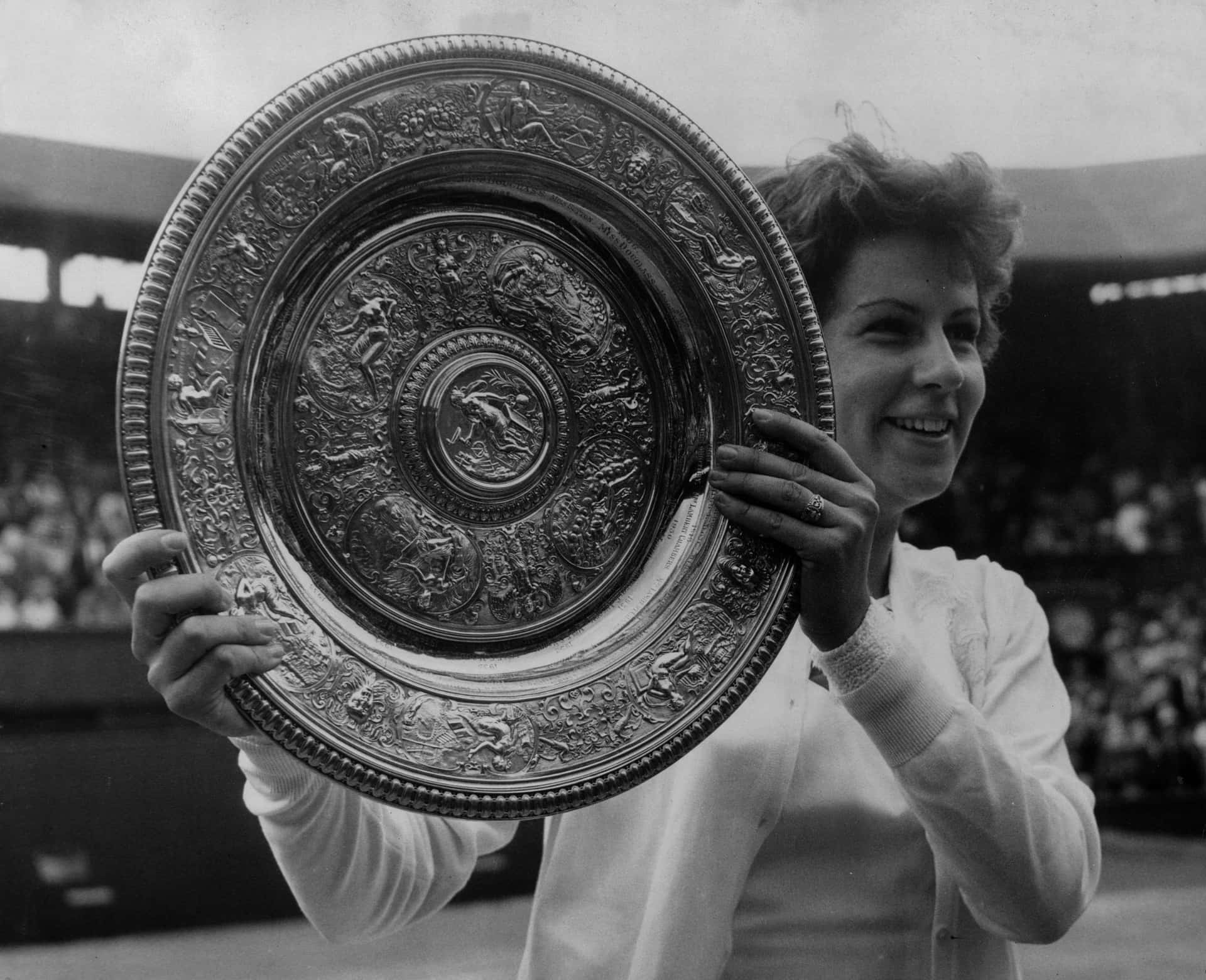 Wimbledon1964-mästare Maria Bueno. Wallpaper