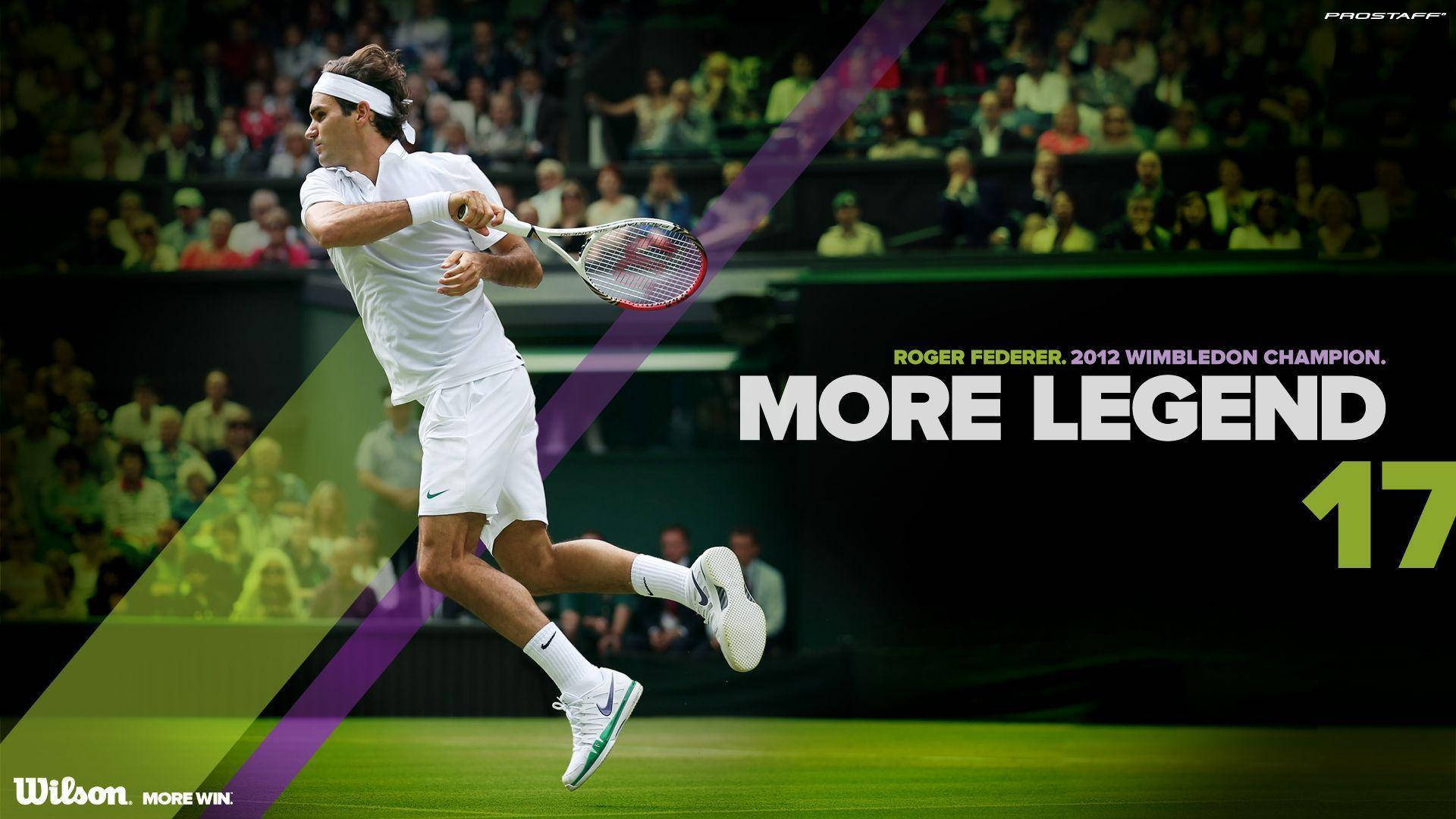 Wimbledonmästare Roger Federer Affisch. Wallpaper