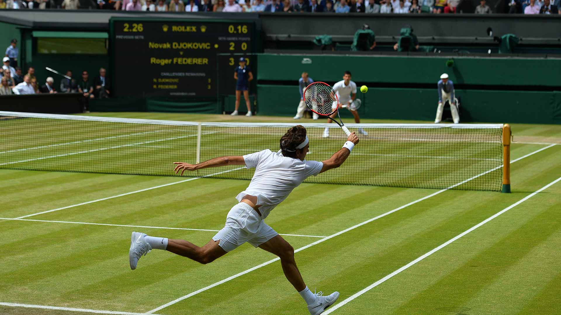 Wimbledoncourt Mit Roger & Novak Wallpaper